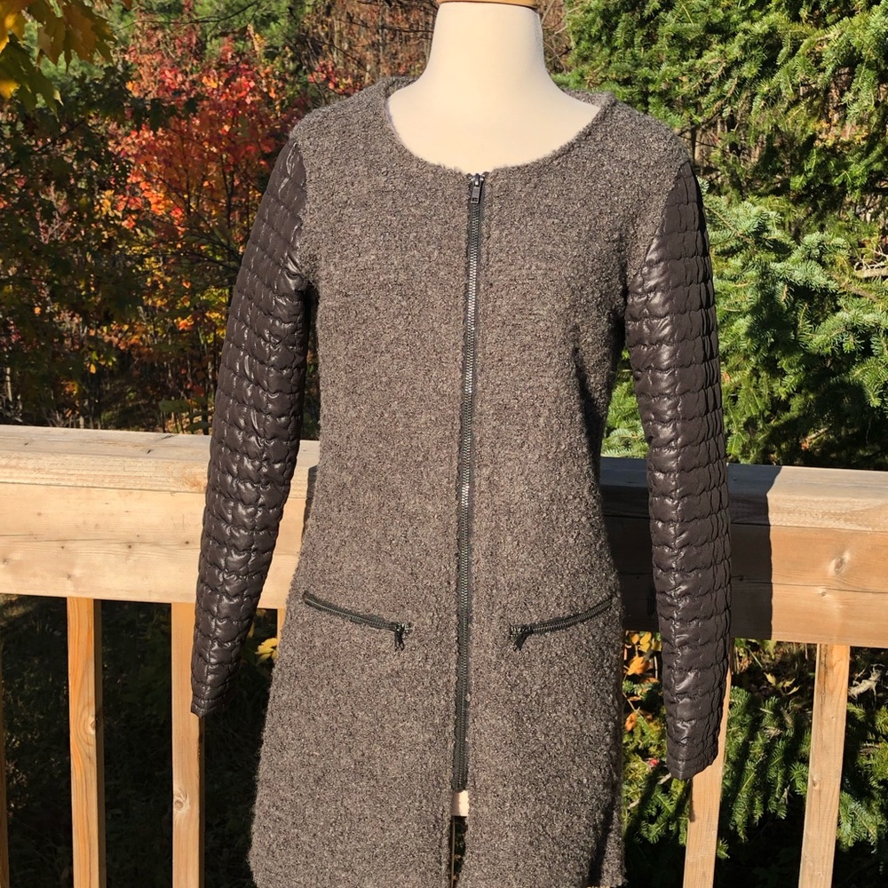 Boiled wool sweater coat size small
